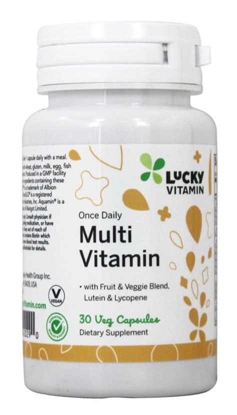 Lucky vitamins - Ingredients. LuckyVitamin - Methyl B12 1000 mcg. - 100 Lozenges Supplement Facts Serving Size: 1 Lozenge Servings Per Container:100 Amount Per Serving %DV Vitamin B-12 (as Methylcobalamin) 1 mg (1,000 mcg) 41,667% Other Ingredients: Fructuose, Sorbitol, Hydroxypropyl Cellulose, Stearic Acid (vegetable source), Microcrystalline Cellulose, …